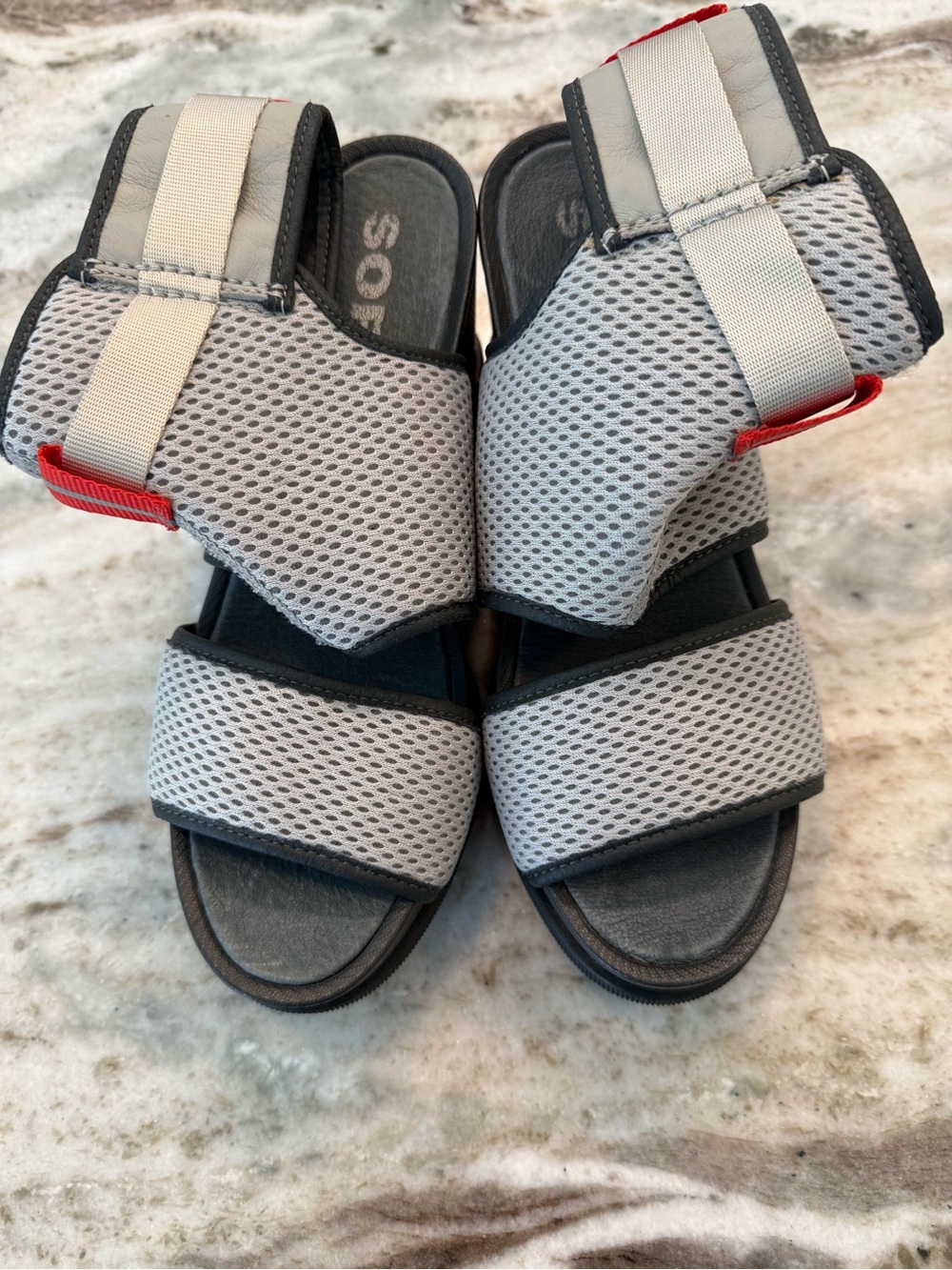 Sorel Mesh Strap Ankle Buckle Women's Wedge Sandal Shoe Womens 7 - Picture 3 of 7